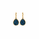 13.10 Blue Color Drusy Pear Shape Earring in Brass