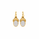 14.50  White Color Drusy Oval Shape Earring in Brass