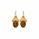 14.40  Golden Color Drusy Oval Shape Earring in Brass