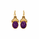 14.40  Purple Color Drusy Oval Shape Earring in Brass
