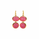 30.40  Pink Color Drusy Earring in Brass