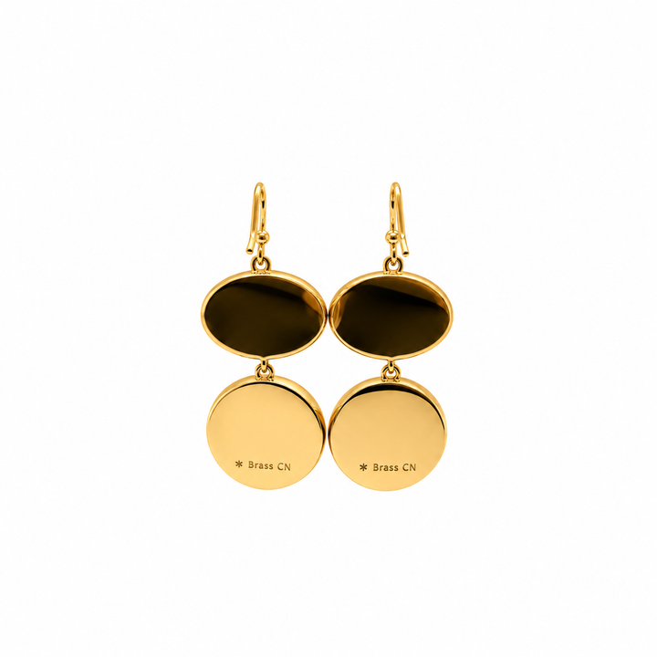 30.40  Pink Color Drusy Earring in Brass