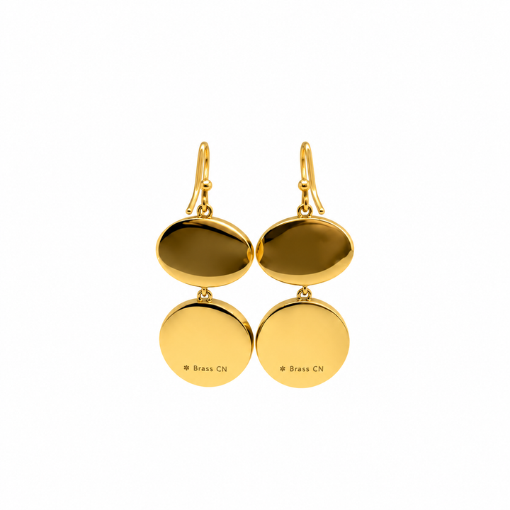 30.20  Purple Color Drusy Earring in Brass