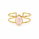 28.96 Ctw Rose Quartz Bangle in Brass