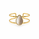 29.52 Ctw Smoky Quartz Bangle in Brass