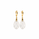29.00 Ctw White Quartz Earring in Brass