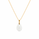 29.86 Ctw White Quartz Pendant in Brass