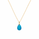 28.60 Ctw Turquoise Pendant in Brass