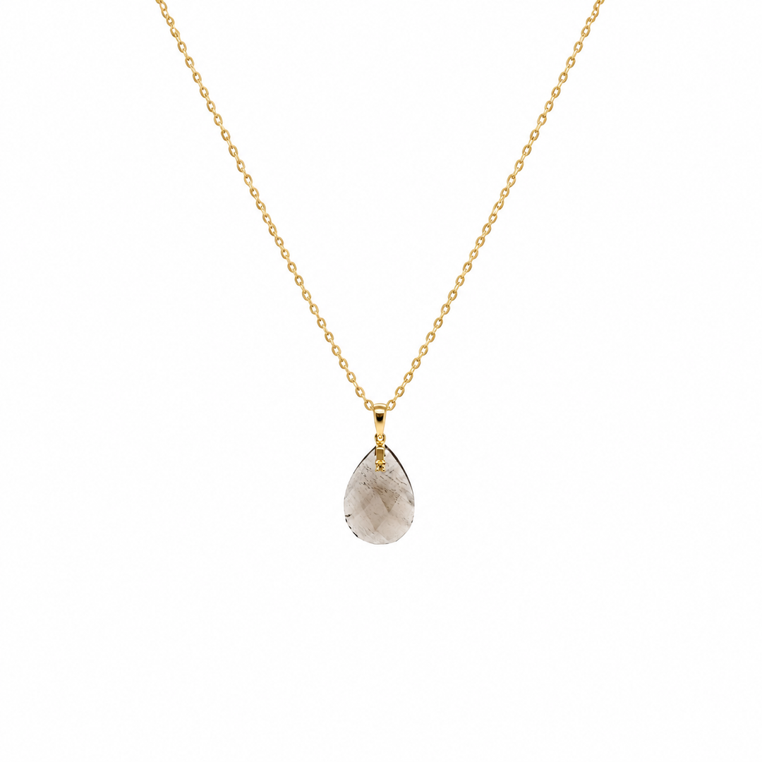 29.63 Ctw Smoky Quartz Pendant in Brass