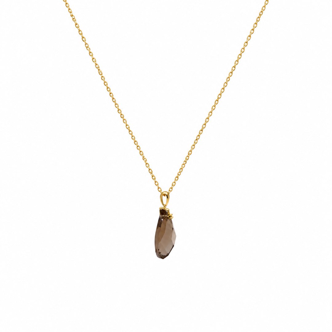 29.63 Ctw Smoky Quartz Pendant in Brass