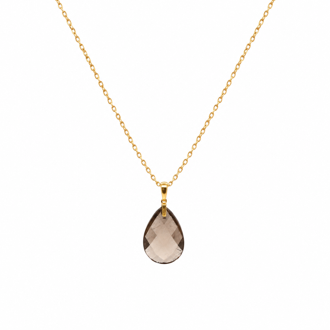 29.63 Ctw Smoky Quartz Pendant in Brass