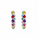 2.23 DEW Multi Color Moissanite Hoop Earring in 925 Platinum Plated