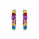 6.27 DEW Multi Color Moissanite Hoop Earring in 925 Platinum Plated