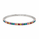 6.00 DEW Multi Color Moissanite Flex Bangle in 925 Platinum Plated