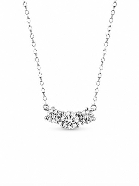 1.05 Ctw Lab Grown Diamond Necklace in 925 Platinum Plated