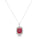 19.85 Cts Rhodochrosite and White Diamond Pendant in 18K Two Tone