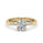 1.50 DEW Oval White Moissanite Ring in 14K Gold