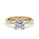 2.00 DEW Cushion White Moissanite Ring in 14K Gold