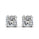 3.40 DEW White Moissanite Earring in 925 Platinum Plated