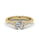 1.00 DEW Oval White Moissanite Ring in 14K Gold