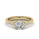 1.00 DEW Cushion White Moissanite Ring in 14K Gold