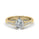 1.50 DEW Pear White Moissanite Ring in 14K Gold