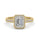 1.00 DEW Octagon White Moissanite Halo Ring in 14K Gold