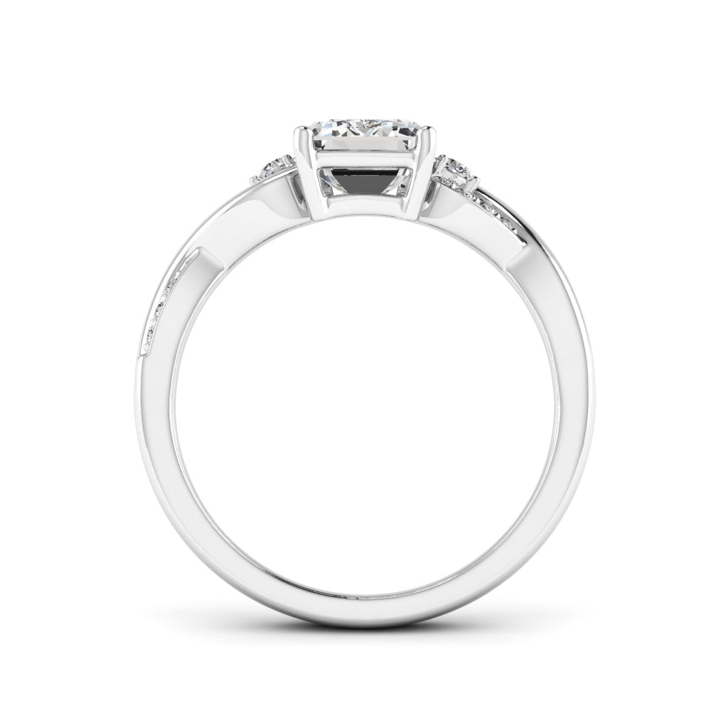 2.00 DEW Octagon White Moissanite Ring in 14K Gold