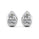 3.00 DEW White Moissanite Earring in 925 Platinum Plated