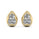 3.00 DEW White Moissanite Earring in 14K Yellow Gold
