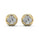 2.20 DEW White Moissanite Earring in 14K Yellow Gold