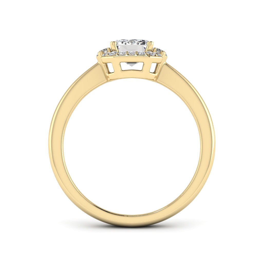 1.00 DEW Octagon White Moissanite Ring in 14K Gold