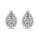 3.00 DEW White Moissanite Earring in 14K White Gold