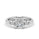 1.30 DEW Princess Cut White Moissanite Ring in 14K White Gold