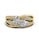 1.00 DEW Round White Moissanite Ring in 14K Gold