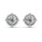 1.00 DEW White Moissanite Earring in 925 Platinum Plated