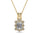 1.05 DEW Octagon White Moissanite Pendant in 14K Yellow Gold