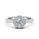 0.50 DEW Round White Moissanite Ring in 14K White Gold