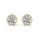 1.00 DEW White Moissanite Earring in 14K Yellow Gold