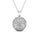 0.50 DEW Round White Moissanite Pendant in 14K White Gold