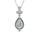 1.50 DEW Pear White Moissanite Pendant in 14K White Gold