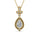 1.50 DEW Pear White Moissanite Pendant in 14K Yellow Gold