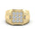 0.90 DEW Round White Moissanite Ring in 14K Yellow Gold