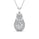 1.00 DEW Round White Moissanite Pendant in 14K White Gold