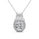 2.75 DEW Round White Moissanite Pendant in 14K White Gold