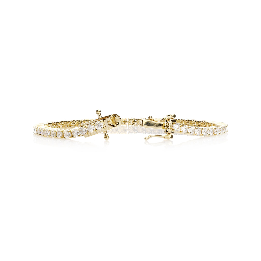 Lab-Grown Diamond Tennis Bracelet in 14K Yellow Gold