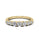 0.93 DEW Round White Moissanite Ring in 14K Yellow Gold