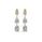 0.72 DEW White Moissanite Earring in 14K Yellow Gold