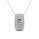 1.48 DEW Baguette White Moissanite Pendant in 14K White Gold