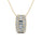 1.48 DEW Baguette White Moissanite Pendant in 14K Yellow Gold